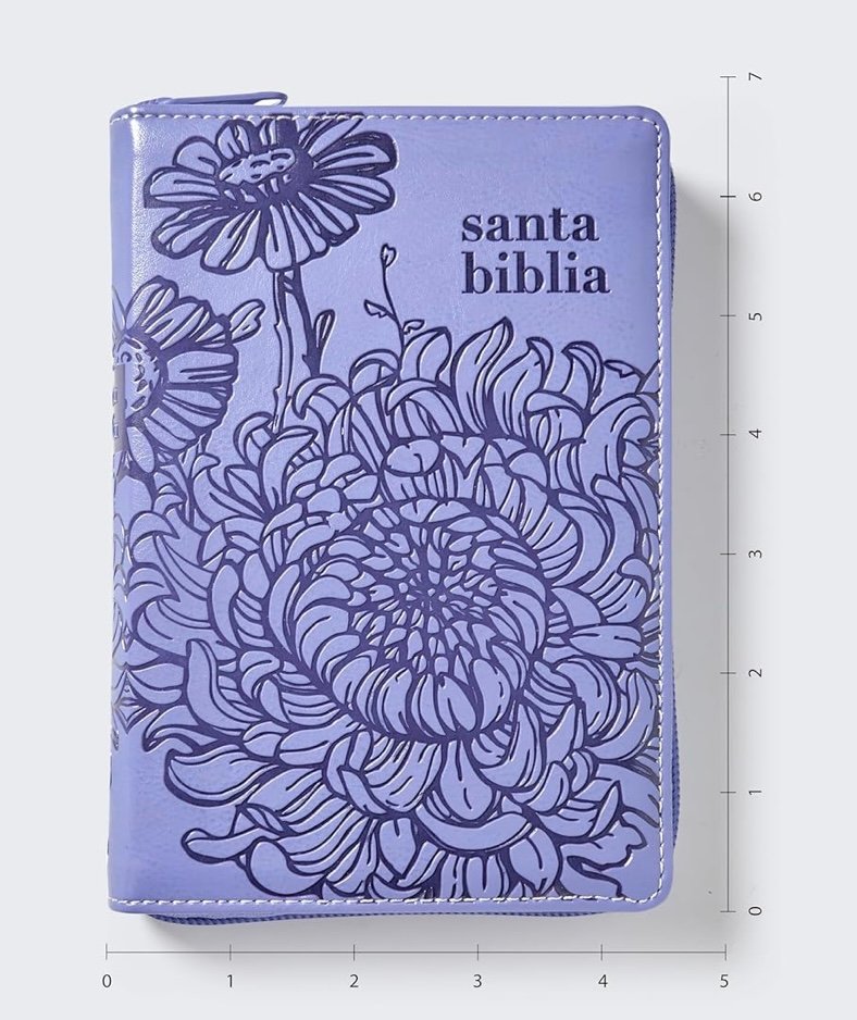 Biblia NBLA con zipper - floreada 